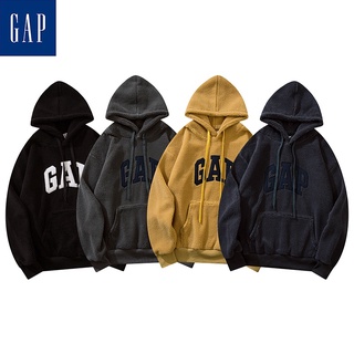 2021 Gap Autumn and winter new Artificial lambswool thick warm hooded loose sweater couple jacket for men and women