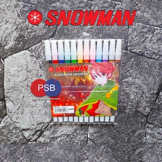 Snowman marcador marcador conjunto de 12 colores/hombre de nieve marcador para colorear