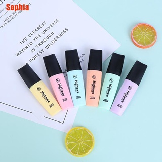 [Sophia] 6 Colores Macaroon Mini Marcadores Pastel De Texto Único Foco Rotuladores