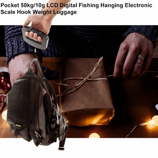 [8&19]bolsillo 50 kg/10g lcd digital pesca colgante balanza electrónica gancho peso equipaje