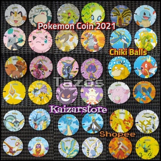 Pokemon Coin Tazos juguetes 2021 Chiki Balls colección tajos raro asiático Indonesia parte 1