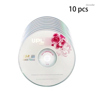 10PCS CD-R 700MB/80min disco en blanco grado A 52X multivelocidad música CD disco