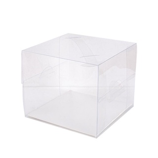 ❈Xz✿10pcs portátil transparente caja de tartas, de mano transparente hornear pastelería queso pastel caja de embalaje para cumpleaños,