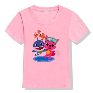 bebé tiburón doo niños niños niñas camiseta de dibujos animados lindo diseño de moda camisetas (3)
