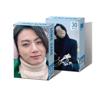 30 unids/caja bts jungkook photocards 2021 paquete de invierno lomo tarjeta postal