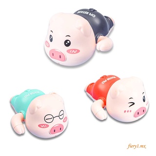 LL5-Baby Bath Toys, Cute Swimming Pigs Wind Up Bathtub Floating Sensory Toys