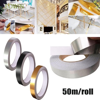 edwin 0,5 cm/1 cm de papel de aluminio de la cinta de baño de la línea del suelo de la calcomanía de sellado de huecos adhesivos 50m autoadhesivo impermeable papel pintado de pvc