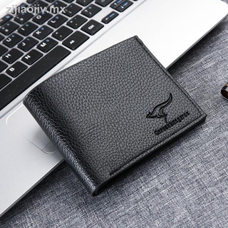 ☋☼◊Kangaroo wallet men s short leather casual fashion young men s wallet student coin purse thin men s wallet