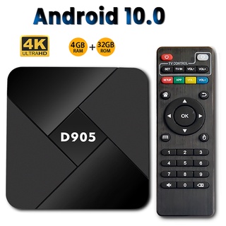 spot goods nuevo d905 smart tv box android 10.0 4gb 32gb wifi 2.4g 4k amlogic s905 youtube android tv box set top box media player