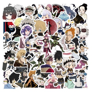 50/25/10PCS Anime Black Clover Waterproof Sticker for Stationery Decal Pegatina Skateboard Laptop Guitar Cartoon PVC Stickers