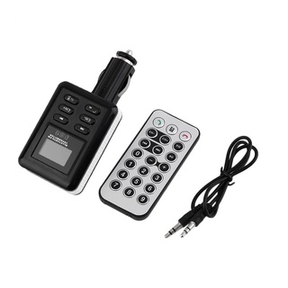 transmisor fm para coche con cargador de coche+control remoto +cable de audio