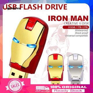 iron man 512gb 1tb 2tb usb 2.0 flash drive disco de almacenamiento de datos pulgar memory stick