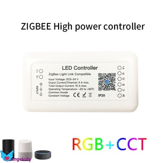 eyesoul Tuya Zigbee 3.0 Smart LED Controlador RGB + CCT 6pin Light Strip DC12-24V Trabajo Con Alexa Asistente De Google