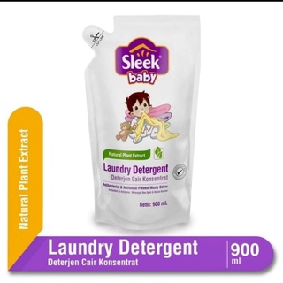 Sleek - bolsa de detergente para ropa para bebé (900 ml, jabón de lavado elegante 900)