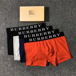 100% algodón para hombre Burberry liso Push Up Boxers troncos ropa interior bragas (6)