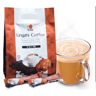 Café Organico (1 Paq) Soluble Lingzhi 3 en 1 DXN Ganoderma con Crema/Leche y Azucar