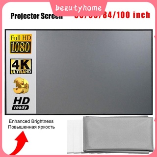 BEAUTY High Quality Projector Cloth Portable Projectors Screen Anti-light Screens 3D HD 30/60/84/100/120 inch Home Outdoor Office Simple Reflective Fabric