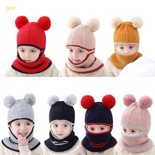 gro niños sombreros de invierno orejas niñas niños niños caliente gorras bufanda conjunto bebé gorro bufandas enfant punto lindo sombrero para niña niño beanies