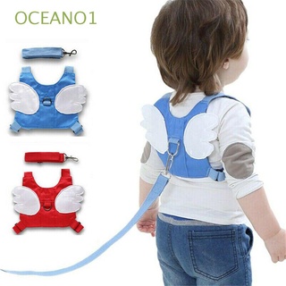 oceano1 moda correa para caminar niño niños niño riendas ayuda bebé arnés de seguridad cinturón útil al aire libre cómodo guardián ajustable anti línea perdida/multicolor