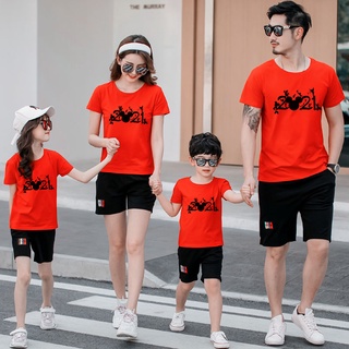 1pcs 2021 año nuevo disney theme family camisas coincidencia camisetas rojas manga corta tops