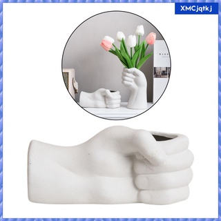 [Ready Stock] Human Body Arm Ceramic Vase, Dried Flowers Living Room Flower Arrangement Decoration White Vase, Office Hydroponic