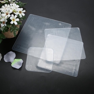 4 piezas de silicona fuerte absorción de plástico fresco envolturas de alimentos sellado (blanco) (4)