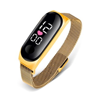 2021 reloj Digital De lujo dorado para mujer reloj Digital con hebilla para damas reloj Led para mujer relojes digitales a la Moda