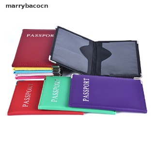 marrybacocn casual cuero pu pasaporte cubiertas de viaje tarjeta de identificación pasaporte titular cartera caso mx
