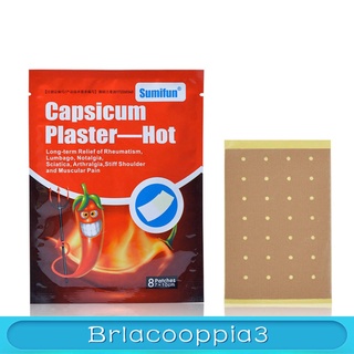 [brlacoo] 2 paquetes de parches de pasta de alivio en caliente de yeso capsicum 10x7 cm para cepas musculares (5)