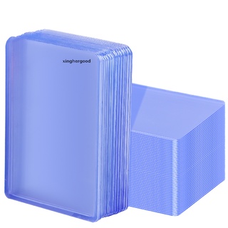 Xinghergood 100 Pcs Topload Card Sleeves Transparent Top Loader Card Holders Protectors Thic XHG