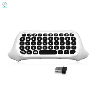 m 2.4g mini teclado inalámbrico de chatpad con conector de audio de 3,5 mm, teclado de chat, reemplazo para controlador xbox one/slim/elit, color blanco