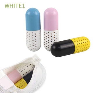 WHITE1 Foot Sweat Shoe Disinfecting Smelly Sneakers Deodorizing Capsules Deodorizing Capsules Pill design Deodorizing Balls Sports Shoes Dehumidifying/Multicolor