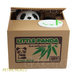 petr lovely panda cat robar moneda caja de ahorros automatizada hucha