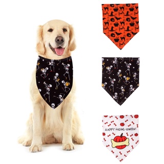 3pcs halloween perro pañuelos mascota cuello bufanda pañuelo disfraces accesorios para fiesta de halloween festival