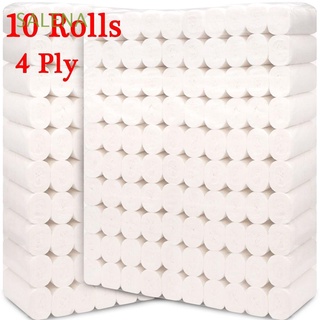 salena 10 rollos de papel higiénico suave toalla de papel higiénico multifold blanco hogar agradable a la piel limpieza de 4 capas toalla de baño