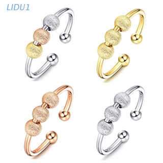 Lidu1 Spinning Fidget Peace anillos Spinner anillos abiertos para ansiedad preocupación giratorio anillo aliviar el estrés regalos del día de san valentín