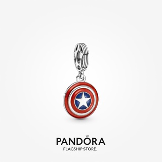 Pandora x Marvel Los Vengadores Capitán América Escudo Colgante Encanto (1)