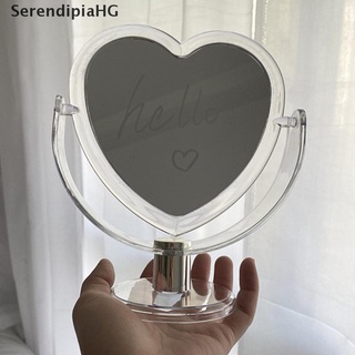 serendipiahg 1 pieza espejo de maquillaje de doble cara lindo corazón en forma de espejo cosmético maquillaje espejo caliente (5)