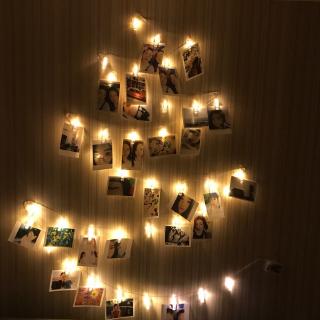 1M 10 LED Clips de fotos cadena de luces para colgar fotos pinturas cuadros tarjeta y Memos alimentado con batería (sin Batteri