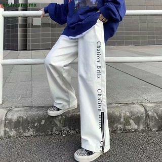 Split Cremallera Casual Pantalones De Los Hombres De La Calle Alta ins Street Wear Hip-Hop Pierna Ancha Primavera Coreana