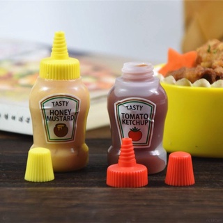 Mini condimento botella de salsa pequeños contenedores encantadores gato perro botellas para Bento fiambrera caja de cocina tarro accesorios (6)