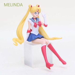 Sailor Moon MELINDA dibujos animados marinero luna figura de acción Anime muñeca juguete figura modelo juguetes Super marinero luna escritorio adornos cumpleaños tarta estatua PVC sentado postura miniaturas