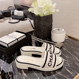 Chanei ChaneI - ChaneI, diseño blanco, bordado grueso, tacón grueso, hogar, exterior, sandalias casuales para mujer