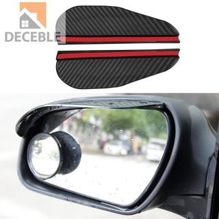 Deceble 2x coche espejo lateral espejo lluvia visera nieve protector de fibra de carbono Look Weather Shield accesorios (7)