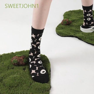 Sweetjohn1 calcetines De malla ultrafinas transpirables De verano multicolor para mujer