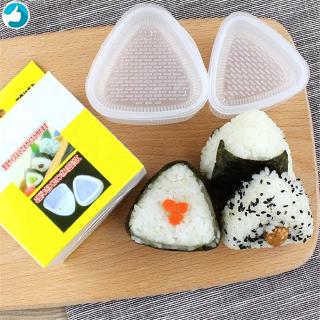 2pcs diy sushi molde onigiri bola de arroz prensa de alimentos triangular sushi maker molde de sushi kit