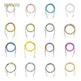 WAVIN All-match Crystal Bead Chain Neck Straps Glasses Chain Face protection Necklace Women Anti-lost Hold Straps Rice Bead Men Mixed Color protection Cord Holders