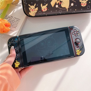 Nintendo Switch OLED Funda Protectora Lindo Estilo Múltiple Emojis Pikach Silicona Consola De Juegos Protector De Manija Cubierta Suave (4)