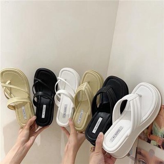 Estilo coreano sandalias y zapatillas de las mujeres 2021 verano desgaste exterior moda suela gruesa Dongdaemun plataforma chanclas mujeres