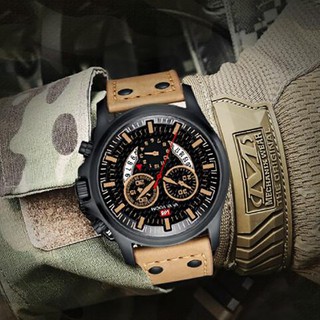 reloj militar con correa deportiva para hombre y calendario.